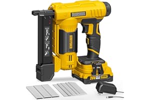ALLOYPOWER 18 Gauge Nail Gun Battery Powered, 2 in 1 Cordless Brad Nailer/Electric Stapler with 2.0Ah Battery and Charger,100