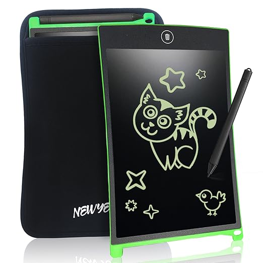 NEWYES Schreibtafel LCD Writing Tablet 8,5-Zoll Länge mit einer Hülle (Grün)