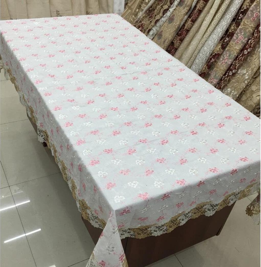 SQL Pastoral cotton linen table white embroidery cotton tablecloth
