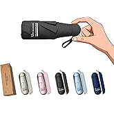 BAODINI Travel Essentials Mini Umbrella for Purse With Case Small Compact UV Sun Protection Lightweight Tiny Pocket Manual Open Close Umbrella for Women Kids and Men Fits Purse Backpack
