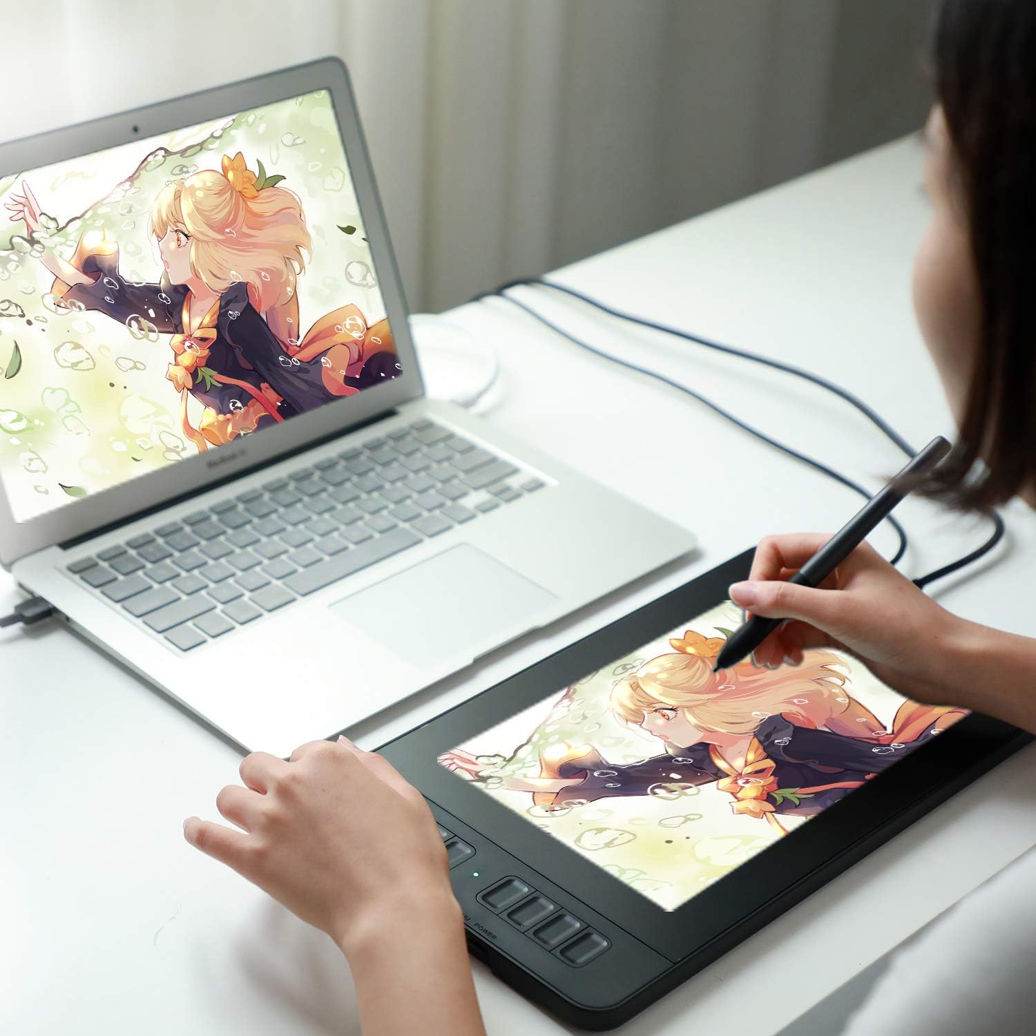 GAOMON PD1161 11.6 Inches Tilt Support Drawing Pen Display with 8192 Levels Pressure Sensitive Battery Free Pen AP50 and 8 Shortcut Keys: Computers & Accessories