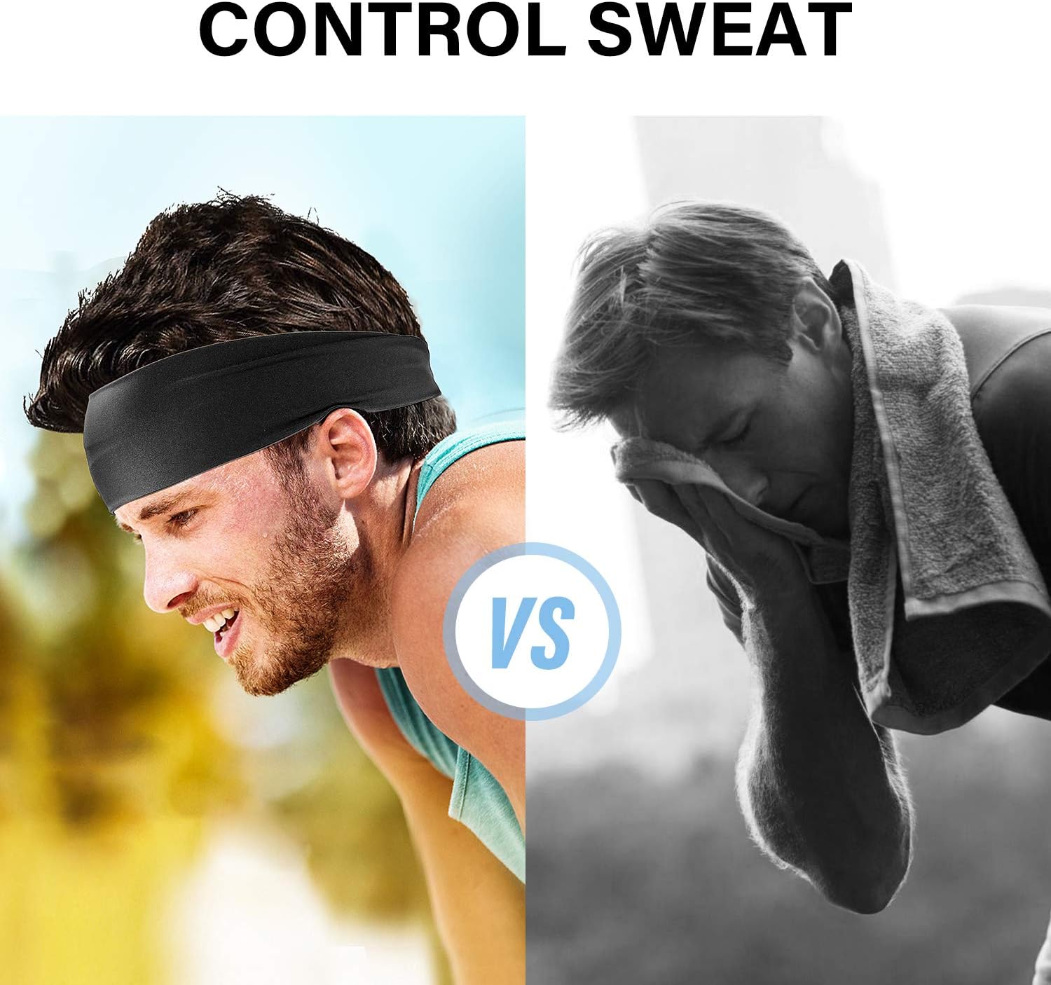 BF BAFLY Headbands for Men Sweat Band & Mens Headbands Sport for Running, Cycling, Yoga, Basketball and Workout Lightweight Breathable Sweatbands : Sports & Outdoors