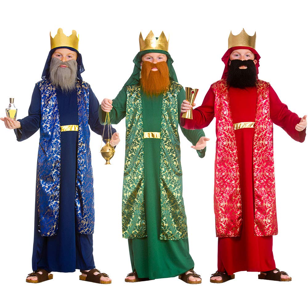 Wicked Costumes Kids Blue Wise Man Nativity Fancy Dress Costume - Small (3-4)