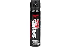 SABRE Magnum 120 Pepper Spray, 40 Bursts, 12-Foot (4-Meter) Range, Extra Large 92.4 Gram Canister, UV Marking Dye, Flip Top Safety, Black