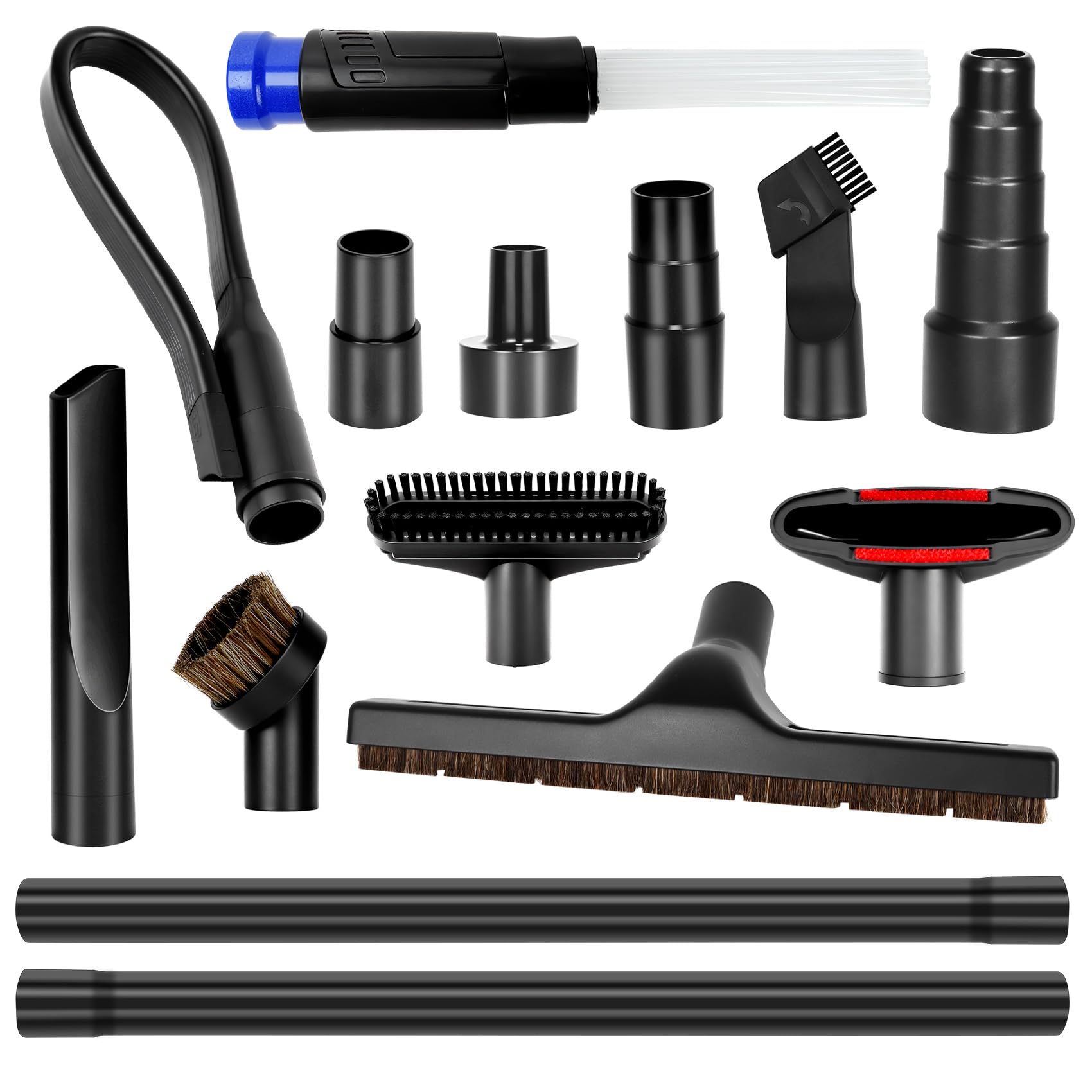 Photo 1 of 14pcs Universal Vacuum Attachment for Wet Dry Vac Attachments,Vacuum Accessories and Attachments with Shop Vac Extension Wand, Hose Adapter fit 2 1/2", 1 1/4",1 7/8"