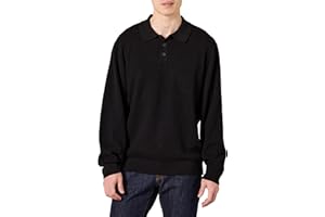 Amazon Essentials Mens Relaxed-Fit Knit Polo Sweater