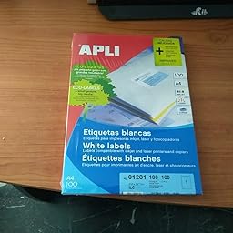 Apli Paper Ref. 2880 Etiquetas Adhesivas Rojo Flúor L/C A4: Amazon ...