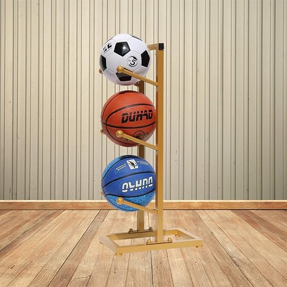 Produktbild von Ball-Organizer, Aufbewahrungsbehälter Für Sportbälle Für Garage/Außen/Innen, Rollball-Aufbewahrungswagen Mit Großer Kapazität, Organizer Für Sportgeräte Auf Rädern, Basketballständer Aus Stahl (Farb