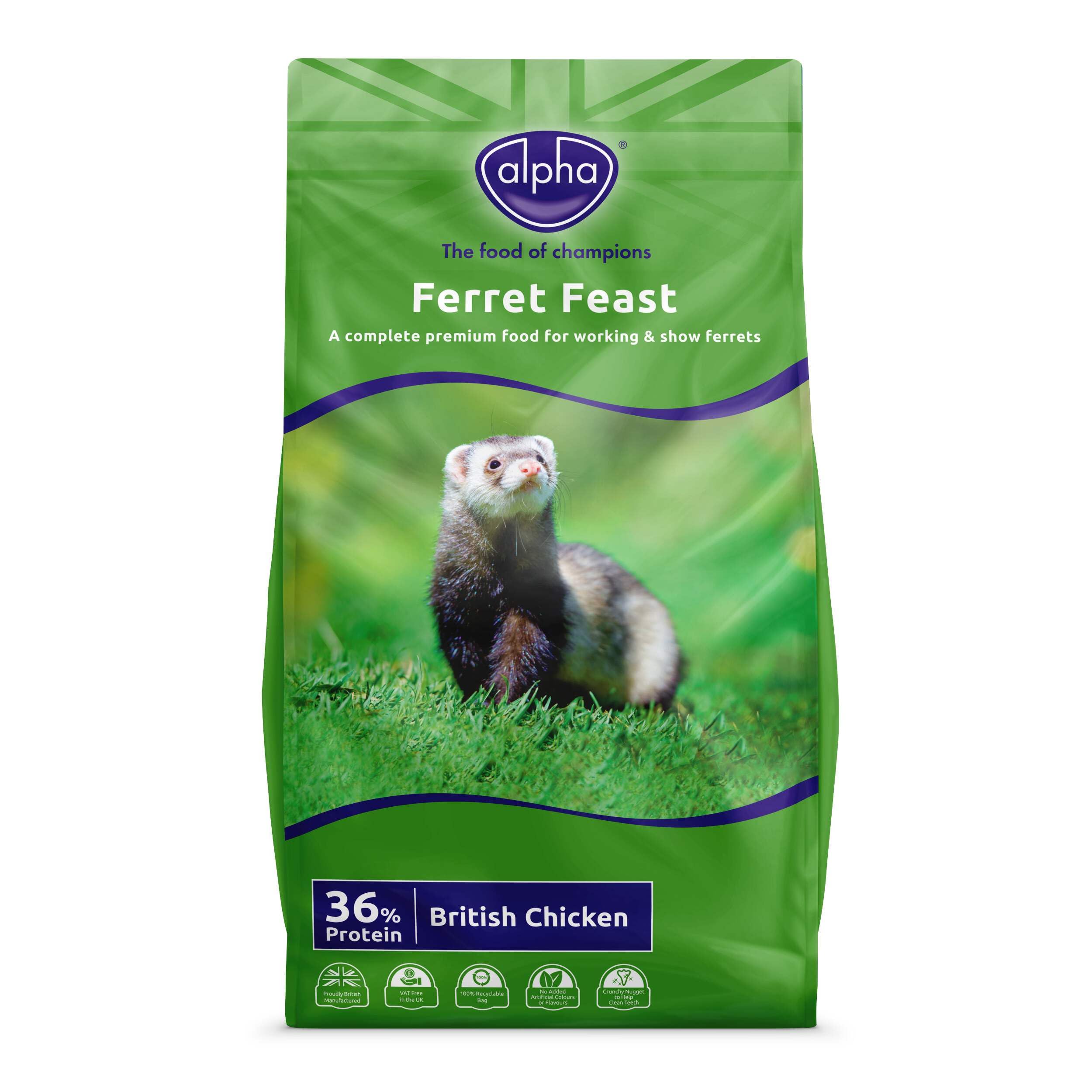 Alpha Ferret Feast Complete Dry Ferret Food Chicken and Fish, 10 kg