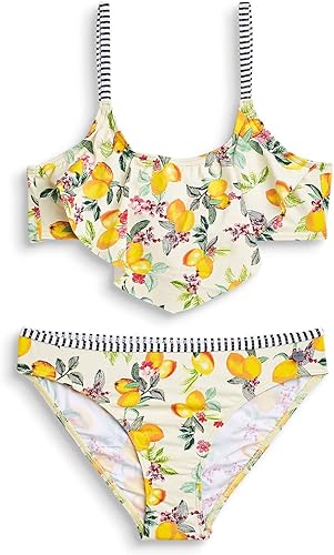 ESPRIT ESPRIT Bikini-Set mit Muster-Mix und Volants Bikinis: Amazon.de
