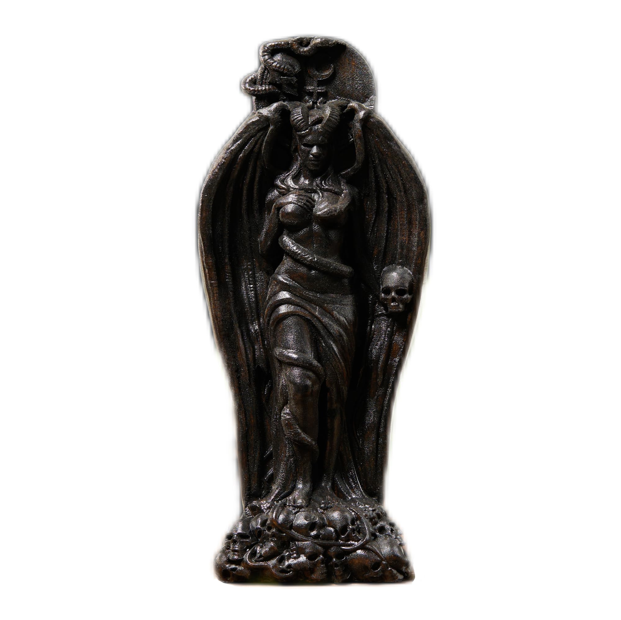 Photo 1 of **MINOR DAMAGE (SCATCHES ) TO STATUE CHEST AREA** ZXPJUA Lilith The Queen of Night Statue, Goddess Statue, Sumerian Decor, Lilith Figurine, Gothic Decoration, Wiccan Altar, Creative Desktop Decorations, Ishtar, Inanna (Black)