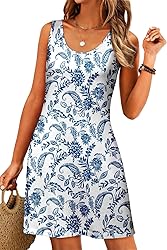 LUXVEER Women's Summer Dress 2025 Sleeveless Floral