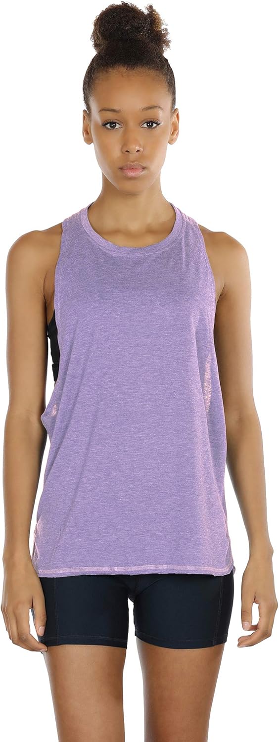 icyzone Workout Tank Tops for Women - Running Muscle Tank Sport Exercise Gym Yoga Tops Athletic Shirts(Pack of 3) at  Women’s Clothing store