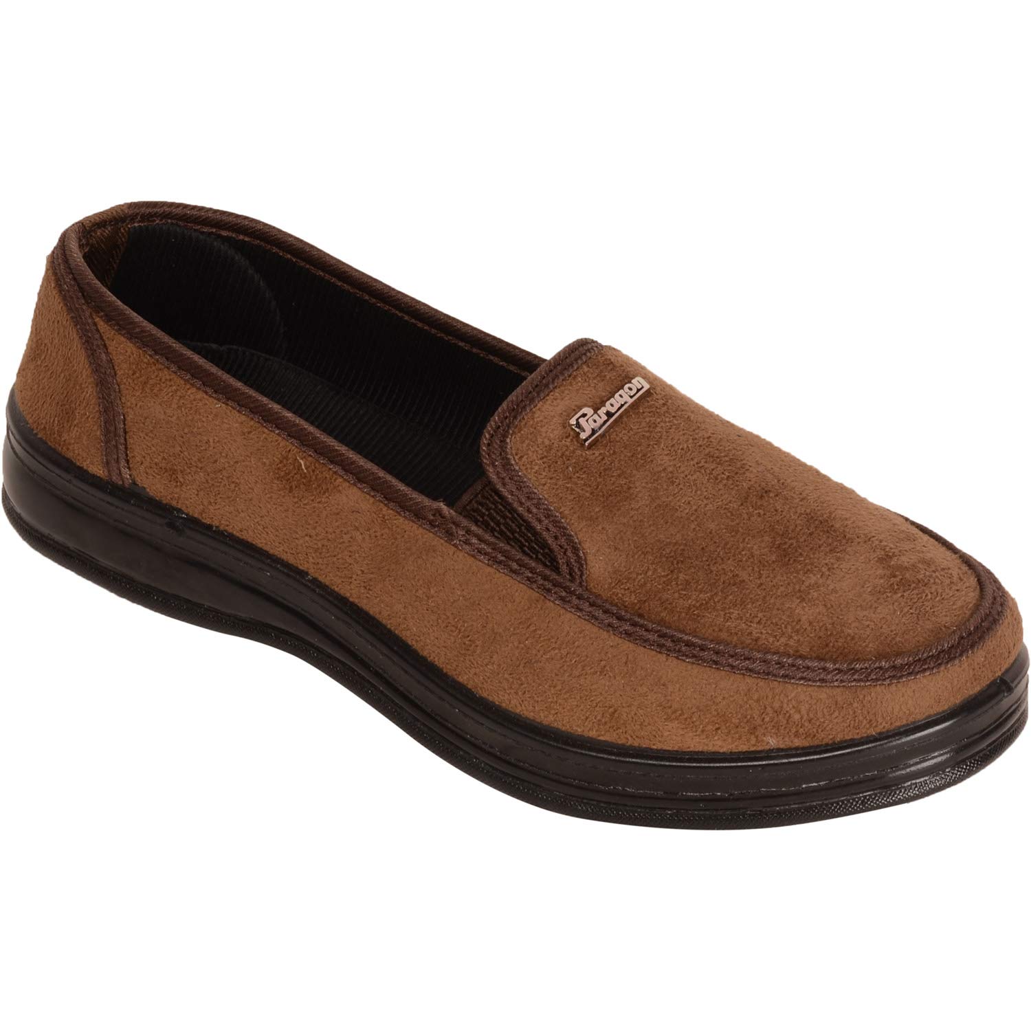 Paragon Men Brown Slip On Canvas Shoes 