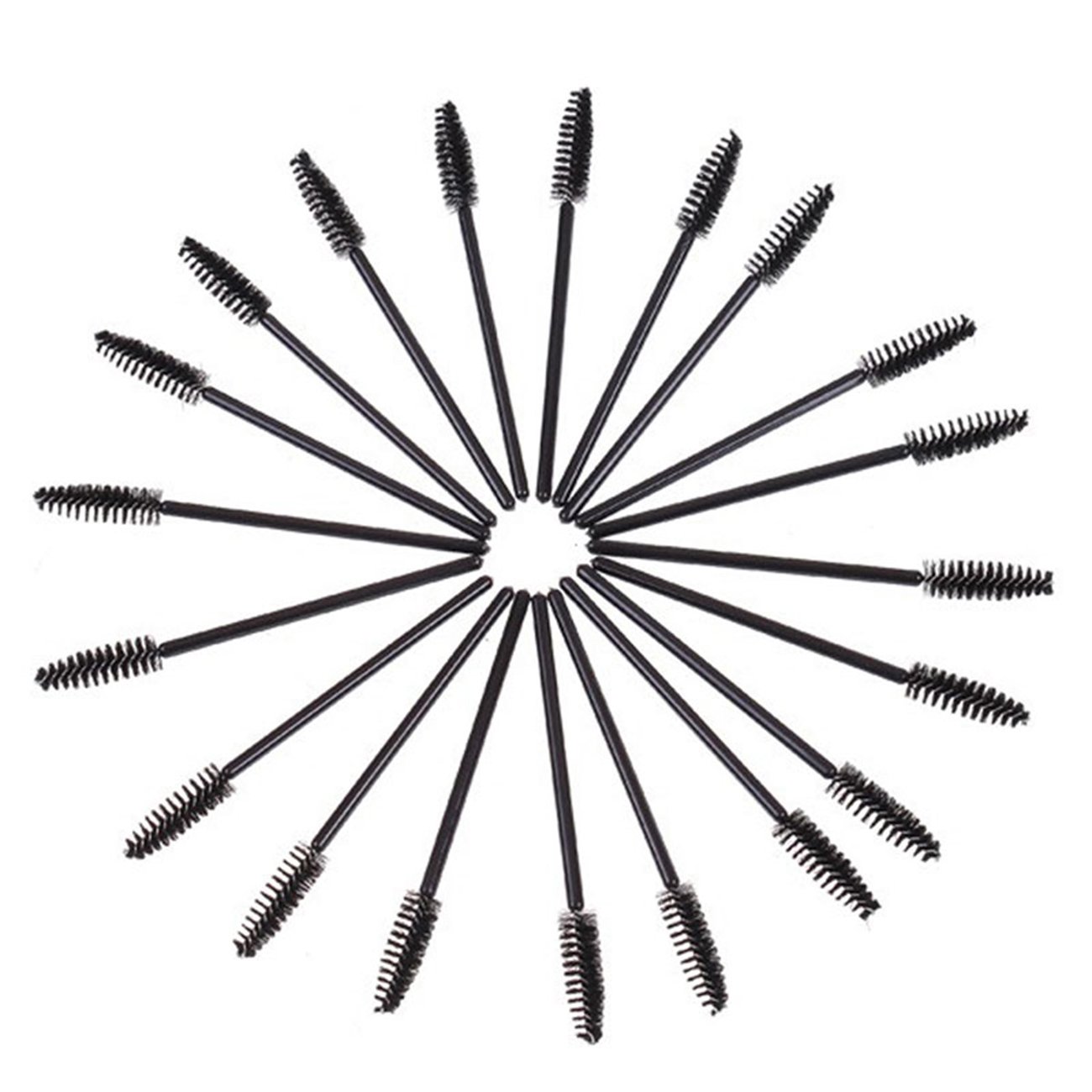 GoWorth 200 PCS Disposable Eyelash Mascara Brushes Makeup Brush Wands Applicator Makeup Kits(Rose Red & Black): Beauty