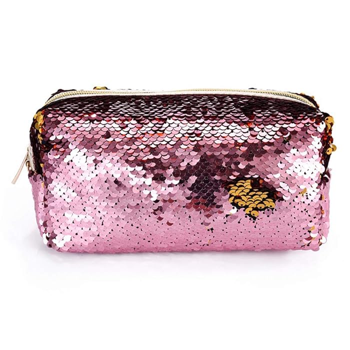 The Best Pink Glitter Makeup Bag