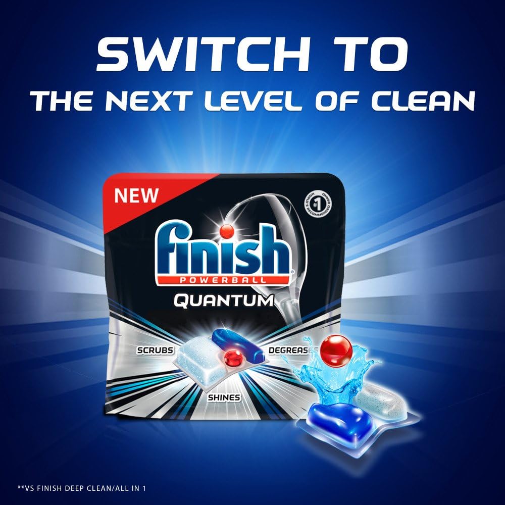 Finish - Quantum - 58ct - Dishwasher Detergent - Powerball - Ultimate Clean & Shine - Dishwashing Tablets - Dish Tabs: Health & Personal Care