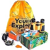 HQ 4KIDS BY: WE 4U - Outdoor Adventure Kit for Kids: Binoculars, Compass, Magnifying Glass & Flashlight. 3-12 Year Old Boys & Girls