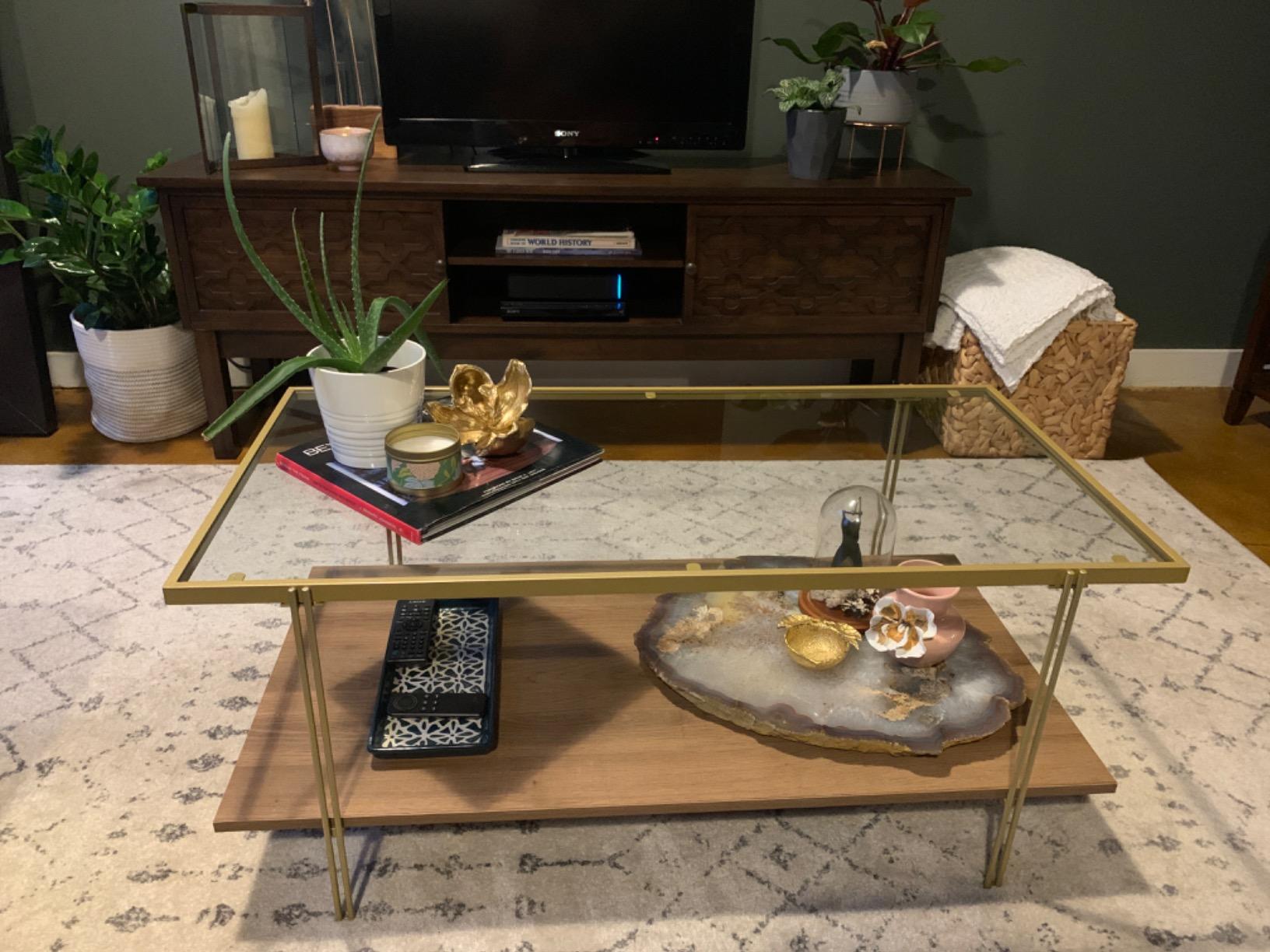27/mo Finance Nathan James Asher MidCentury Rectangle Coffee Table