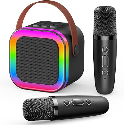 Dislocati Kids Karaoke Machine Bluetooth Speaker with 2 Microphones