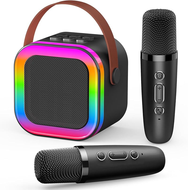 Dislocati Kids Karaoke Machine Bluetooth Speaker with 2 Microphones