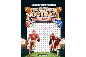 The Ultimate American Football Word Search Large Print Puzzles: 100 Football Puzzles Word Search Book of All Team Starters | American Football Word Search Book for Adults