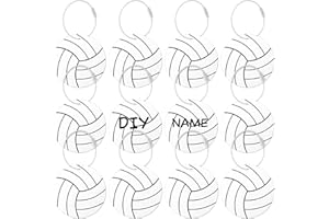 EYOURLIFE 12 Pcs Volleyball Luggage Tags for Travel Suitcases Labels with Metal Ring 2.75in Volleyball Keychain, PVC Name Id and DIY Pocket Hug Card,Backpack Charm for Men Women Travel Bag Suitcase