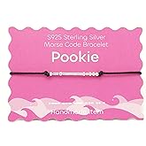 silwaver Birthday Gifts for Women, Sterling Silver Morse Code Bracelets for Women, Morse Code Inspirational Gifts Bracelets for Friends Sister Wifey Valentine's Day Gift