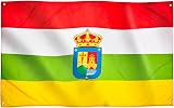 Runesol La Rioja Flag 91x152cm 3ft x 5ft 4 Grommets Eyelets Corner