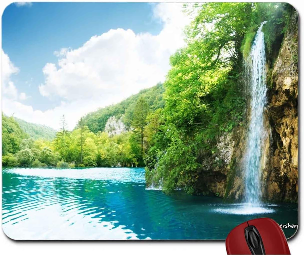 waterfall on Lake mouse pad computer mousepad