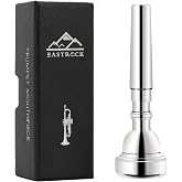 EASTROCK 7C Trumpet Mouthpiece Silver Plated Bb Trompeta, Vacuum Packed | Trumpet Mouthpiece,Silver Plated Brass,Compatible with Most Standard Trumpets for Practice and Performance