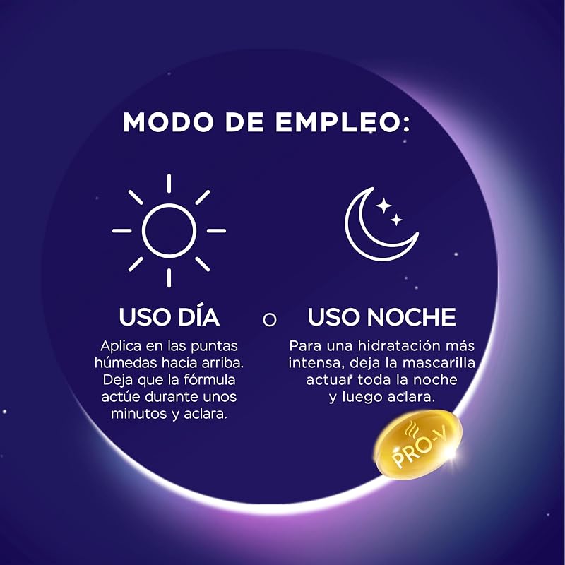 A Pro-V Hydra Revitaliza a Máscara Protetora de Queratina 300ml para cabelo extremamente seco. Nutre até 8 camadas de profundidade e retém a humidade. Fórmula Pro-V e Active Nutri-Plex