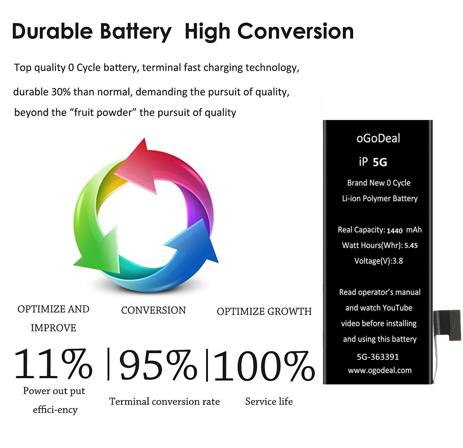 Ogodeal High Capacity Battery Compatible For Iphone Se Battery Replacement 1800mah A1723 A1662 A1724 With Diy Repair Tool Kit Cell Phones Accessories Accessories Guardebem Com