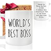 World's Best Boss Coffee Mug Gift for boss Men Women, Funny Employer Appreciation Thank you Mugs Gifts for Thanksgiving, Unique Leader appreciation mug gift for Office Male Female Bosses Coworkers-74