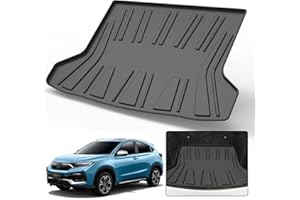 Elsetyler Custom Fit for Cargo Liner Honda HRV 2016-2022 HR-V - Black TPO All Weather Heavy Duty Waterproof Rear Cargo Tray Trunk Floor Mat Protector