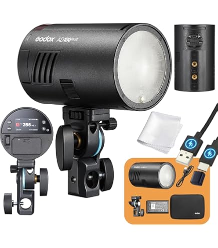 Amazon.com : Godox AD100Pro kit with AK-R1 Round Head Accessories
