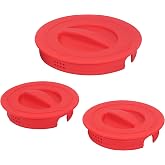 3 Pack Silicone Replacement Lids, Respectively Fits Pyrex 1-Cup, 2-Cup &amp; 4-Cup Tempered Glass Liquid Measuring Cups, Reusable &amp; Food-grade Silicone, Dishwasher &amp; Microwave Safe