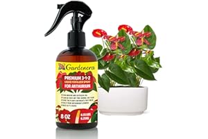 Gardenera Proffesional ANTHURIUM Spray Fertilizer Mist for Home Gardening | 3-1-2 Gentle Blend Mist for Healthy Leaves & Growth | Essential Nutrients for ANTHRIUM - 8oz