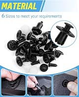 JatilEr 100 Pcs Car Trim Clips Universal Push Rivets Nylon Fasteners 6 Sizes view 3