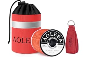 AOLEBA Arborist Throw Line Kit, Slick Arborist Rope Throw Weight Set with Reflective Storage Bag, 100% Polyester Rope, Arborist Equipment for High Limb, Throwing, Climbing, Tree Cutting