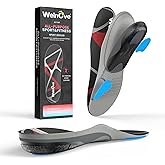 Welnove All Purpose Sports Insoles,Jump Higer & Run Faster & Stabilize Better Athletic Insoles for Running, Basketball Soccer Volleyball Shock Absorption & Energy Return Performance Insoles-M