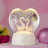 Light up Snow Globe with Music Valentine Hearts