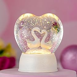 Light up Snow Globe with Music Valentine Hearts