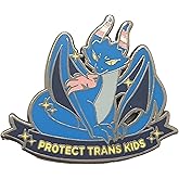 Hokum and Snark Protect Trans Kids Dragon Enamel Lapel Pin | Support Trans Youth Transgender Rights Trans Lives Matter