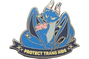 Hokum and Snark Protect Trans Kids Dragon Enamel Lapel Pin | Support Trans Youth Transgender Rights Trans Lives Matter
