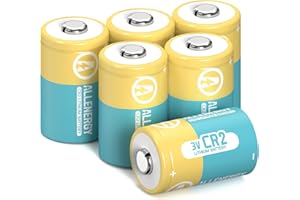 ALLENERGY CR2 Battery CR15H270 Range Finder Battery, 3 Volt Photo Lithium Batteries 6 Pack High Performance, 10 Years Shelf Life