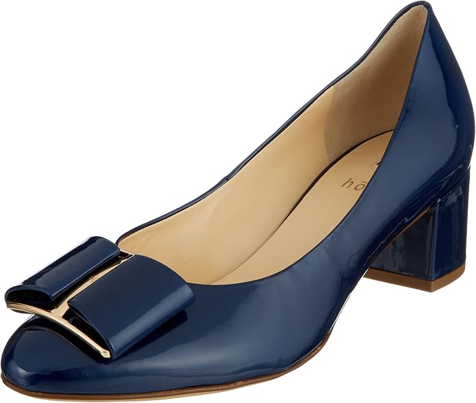HÖGL Damen Alba Pumps – Eleganter Loafer Mit Blockabsatz, Aus Glattleder, Bequem & Vielseitig