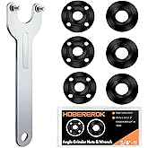 HOBEREROK 7PCS Angle Grinder Nut &amp; Wrench Kit, 5/8-11 Arbor Nut Set | Fits Dewalt, Milwaukee, Makita, Ryobi, Bosch 4.5"/5"/7" Grinders &ndash; Flange, Lock Nut Removal &amp; Wheel/Disc Replacement Tool
