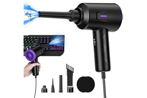 Goweto Electric Air Duster Keyboard Cleaning Energy-Efficient Environmental Alternative to Spray air can Duster Computer Cleaner Air Blower Cleaner - Multi-Use Compressed Air Duster PC Cleaner
