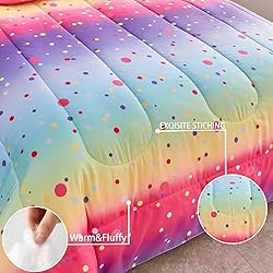 Yogeneg Colorful Polka Dots Kids Comforter Sets